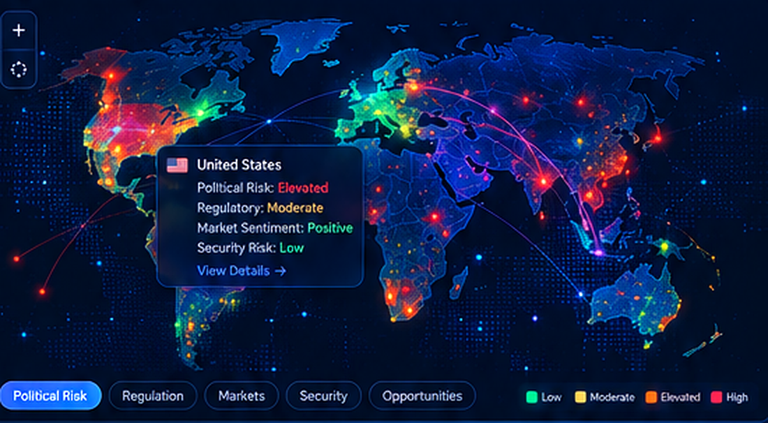 Global intelligence dashboard map